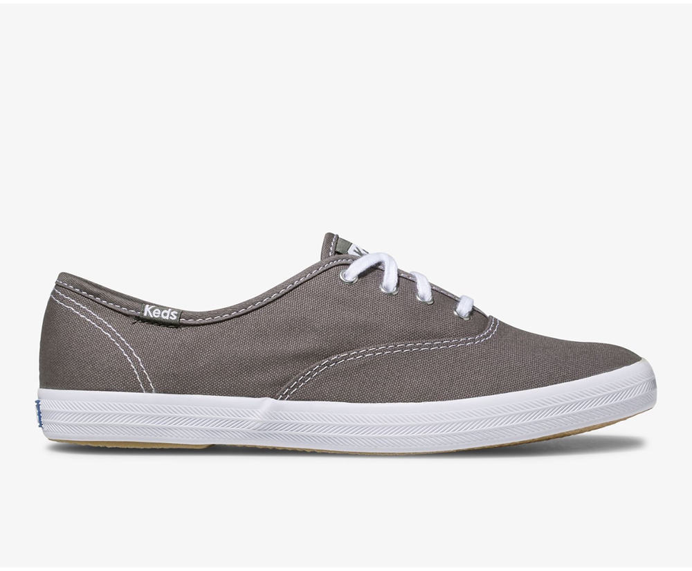 Keds Sneakers Dark Grey - Champion Originals - Womens KHELRQ-587